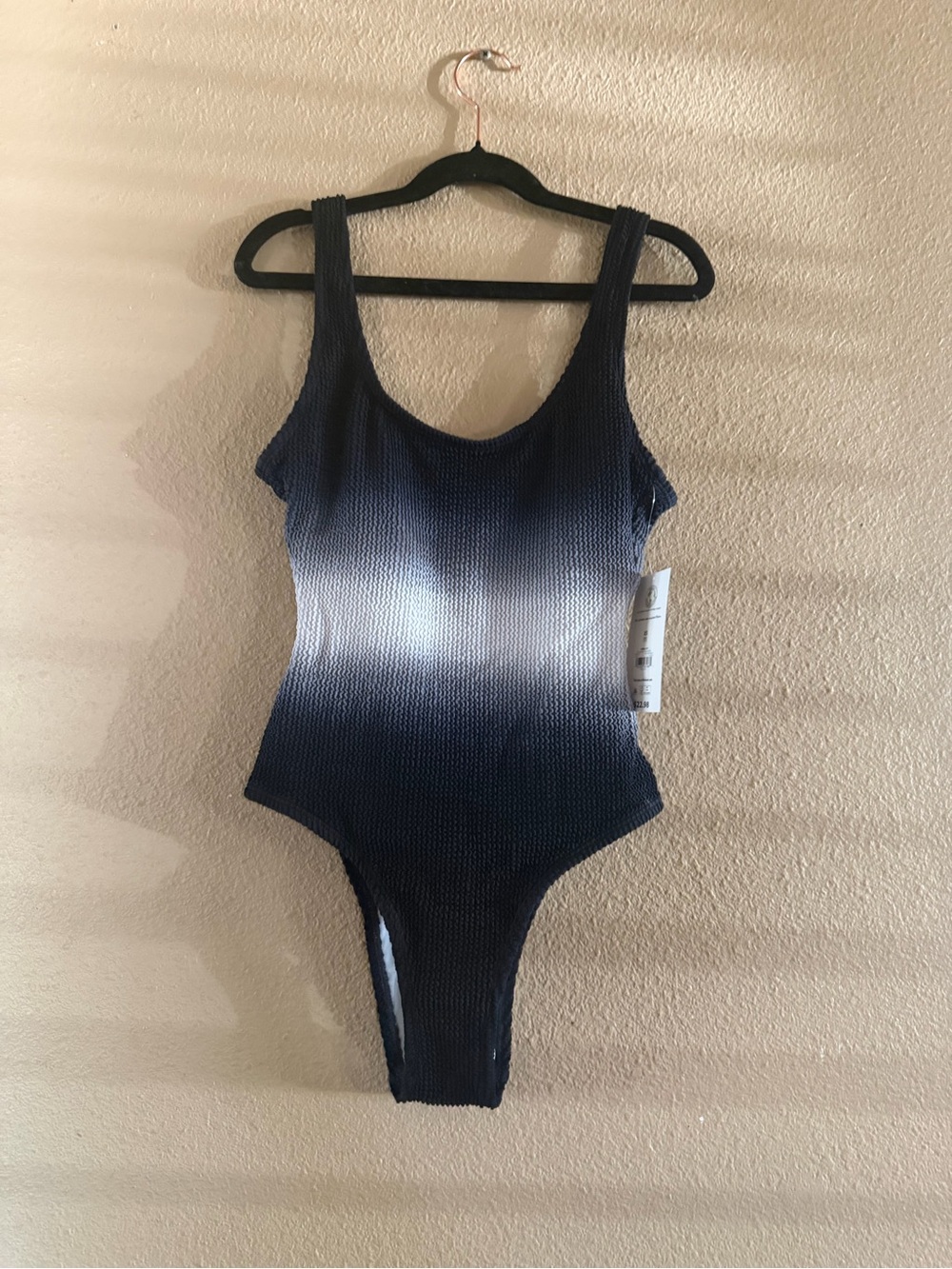 No Boundaries Navy Blue Ombre Scoop One-Piece Swimsuit